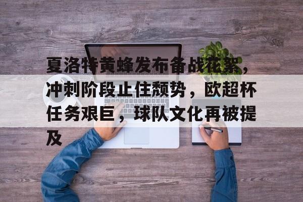 夏洛特黄蜂发布备战花絮，冲刺阶段止住颓势，欧超杯任务艰巨，球队文化再被提及的简单介绍